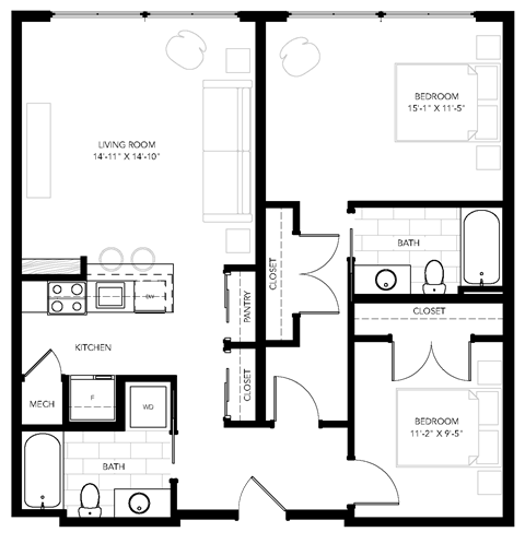 a floor plan of a home